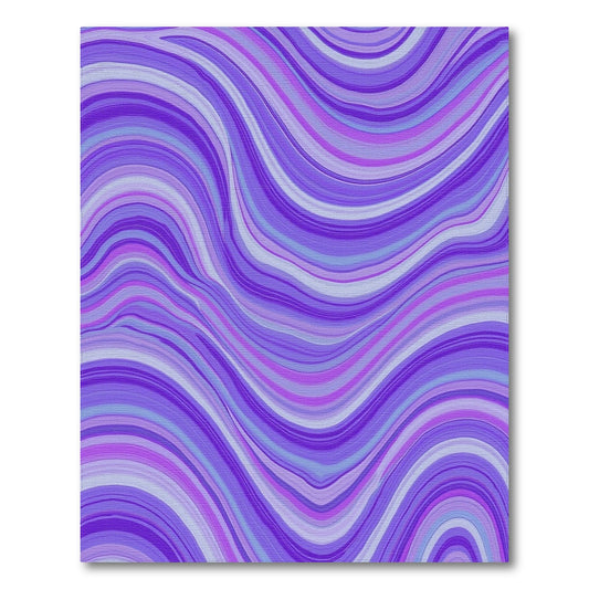 Purple Ombre Wavy Rug