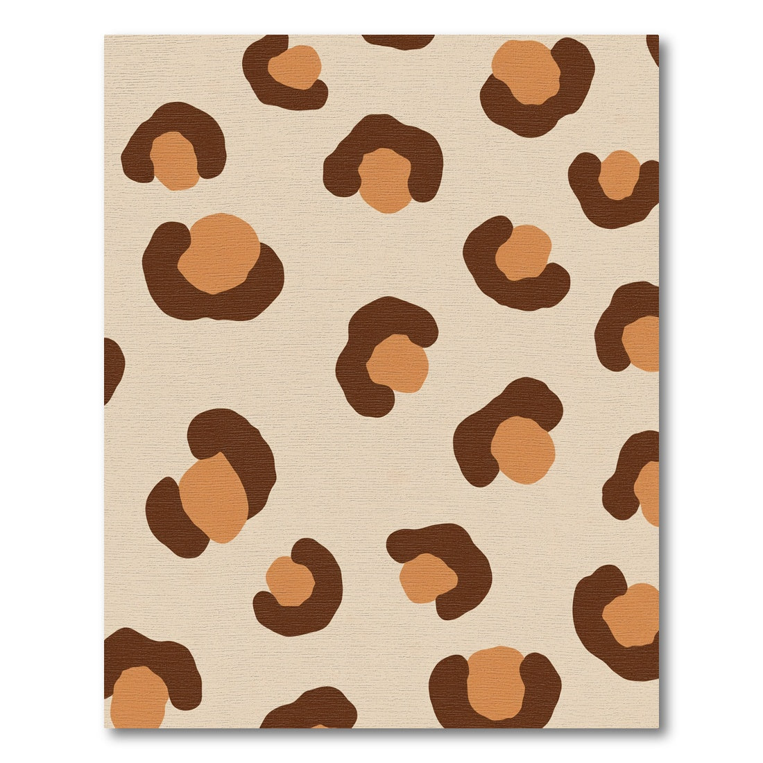Chic Brown Spotted Animal Print Rug