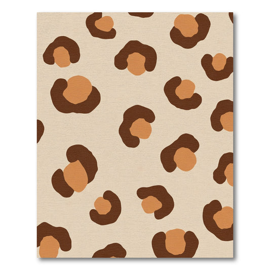 Chic Brown Spotted Animal Print Rug