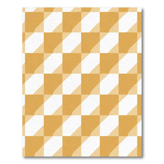 Tonal Checkerboard Diagonal Stripe Rug
