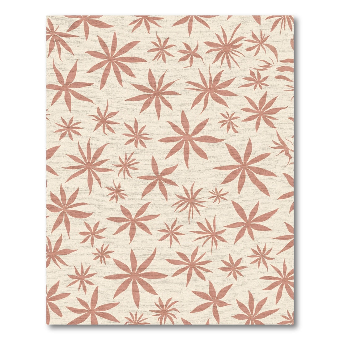 Terracotta Starburst Floral Arrangement Rug