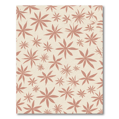 Terracotta Starburst Floral Arrangement Rug