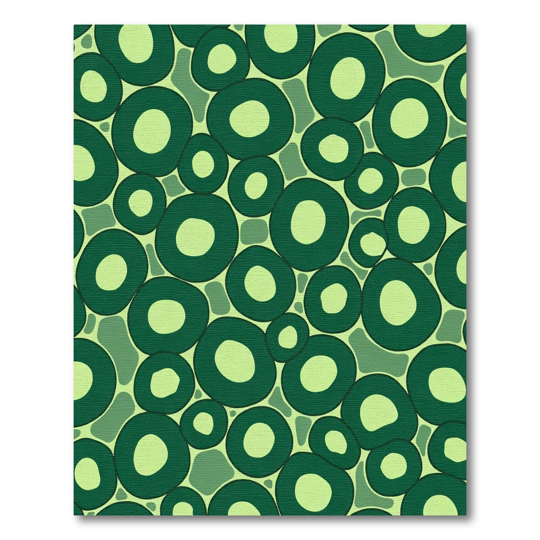 Deep Green Bubble Cluster Composition Rug