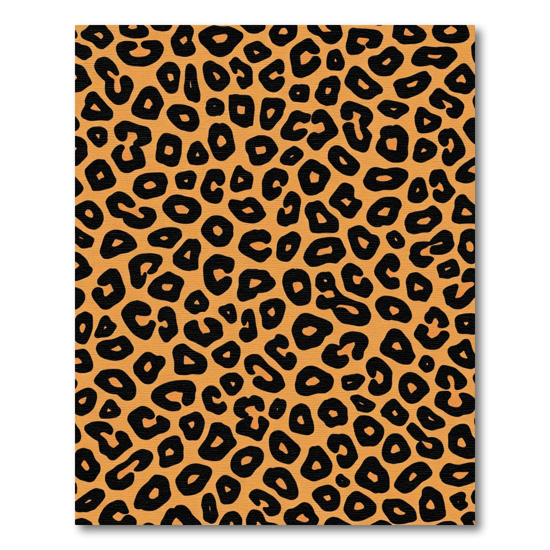 Bold Leopard Spots Orange Black Rug