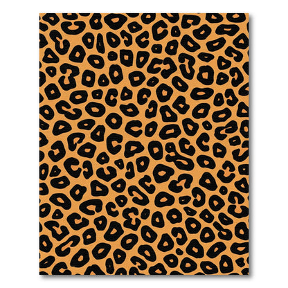 Bold Leopard Spots Orange Black Rug