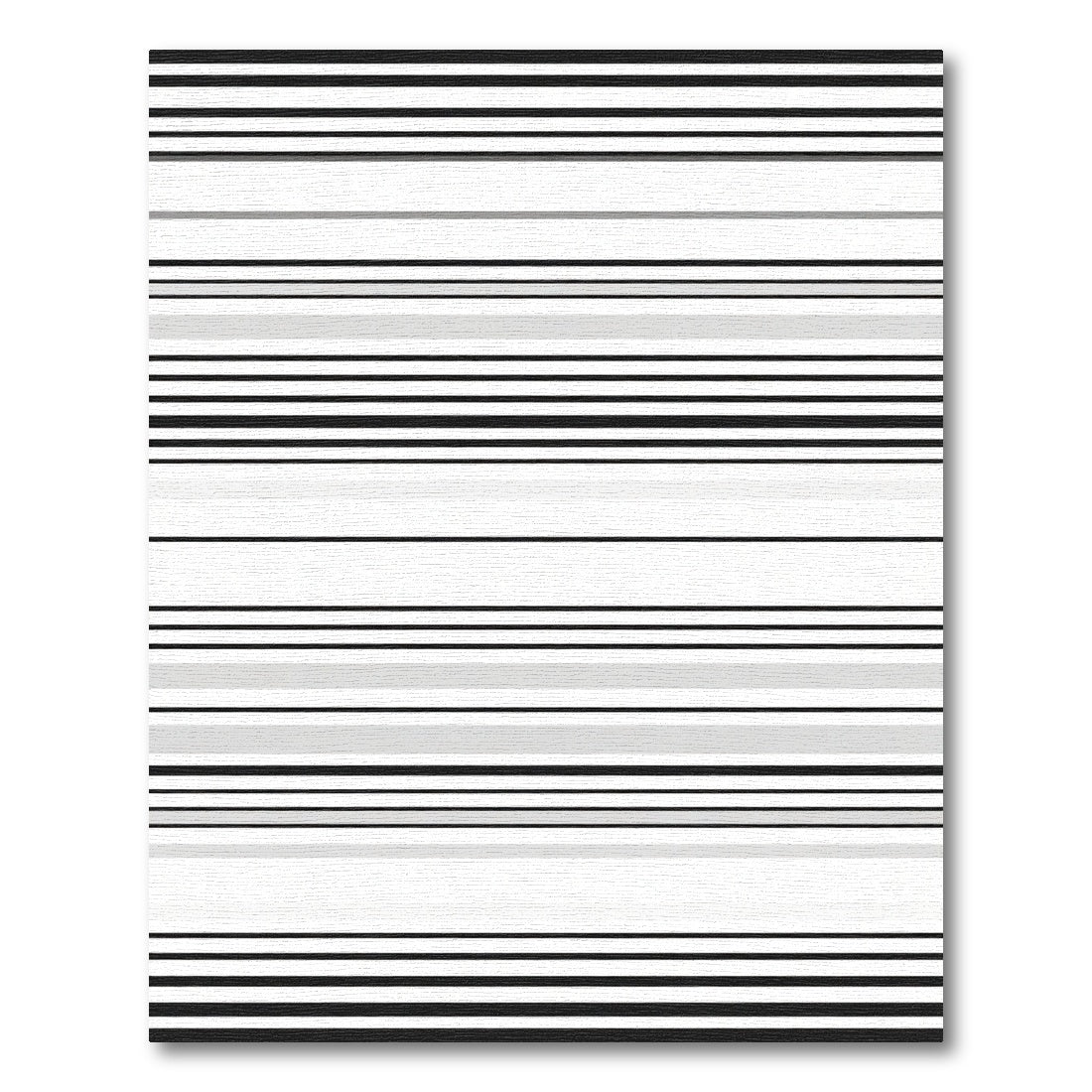 Sharp Black White Gray Stripe Rug