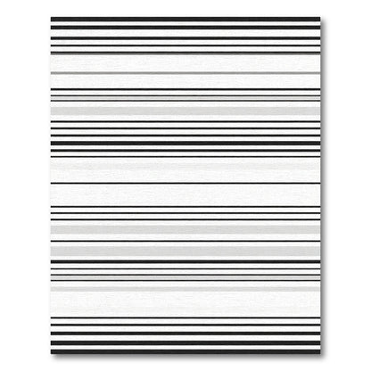 Sharp Black White Gray Stripe Rug