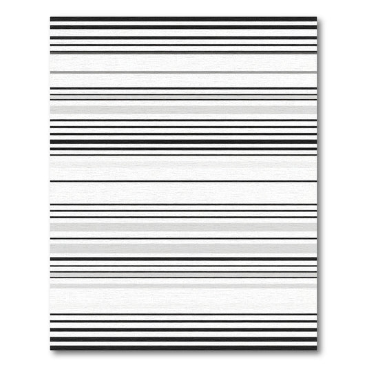 Sharp Black White Gray Stripe Rug