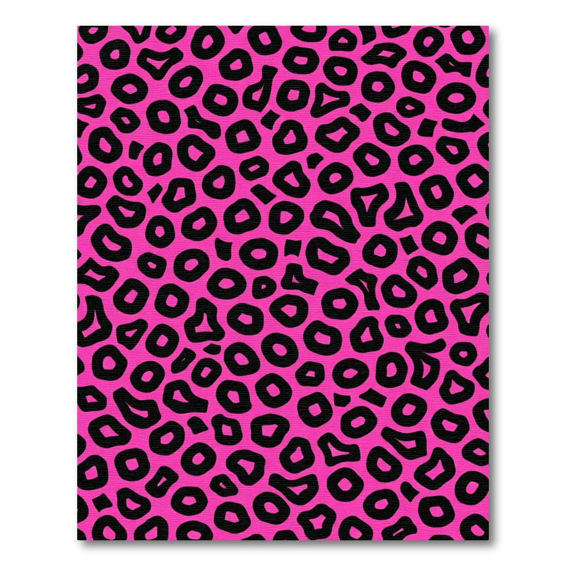 Bright Pink Black Wild Spots Rug