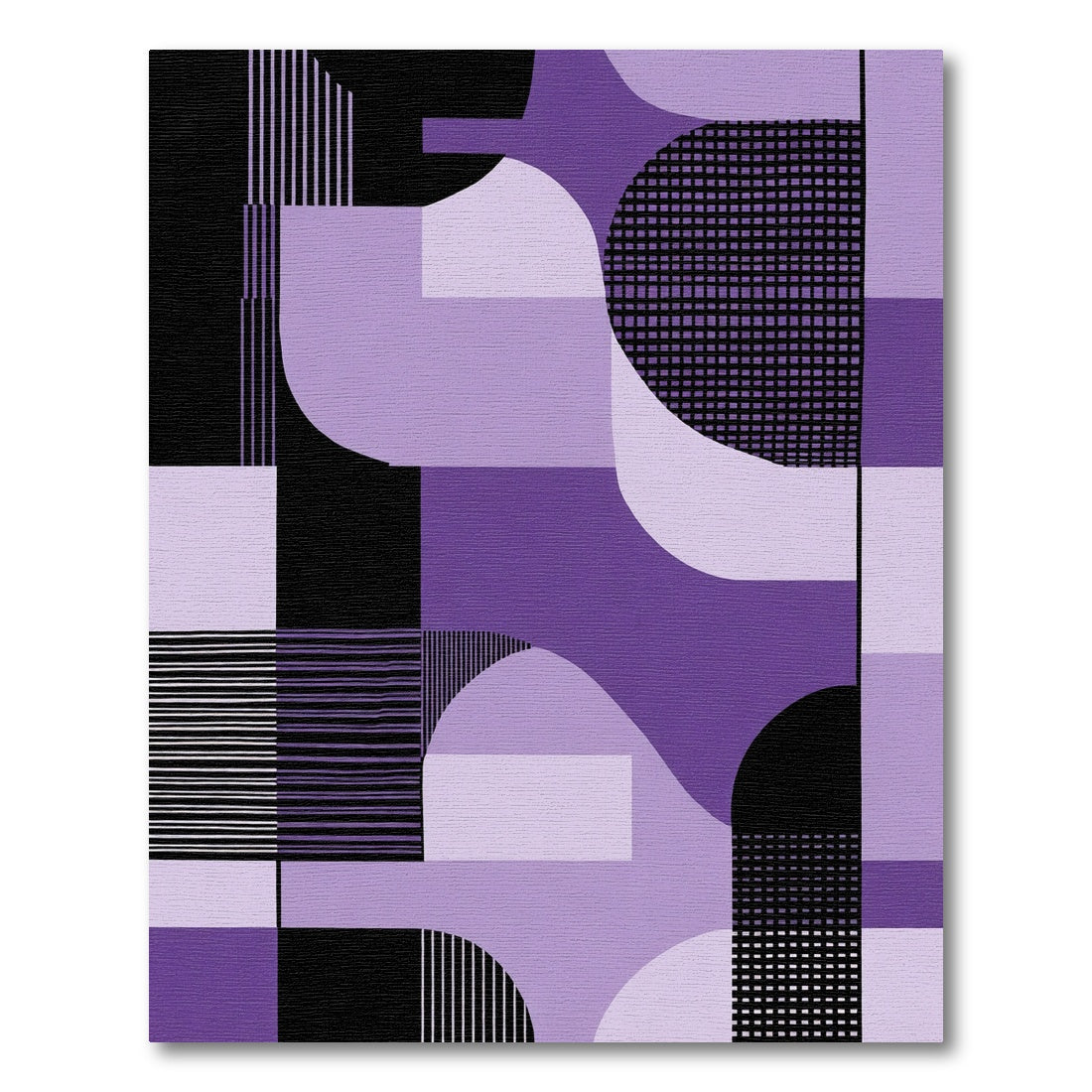 Modern Purple Geometric Abstract Rug