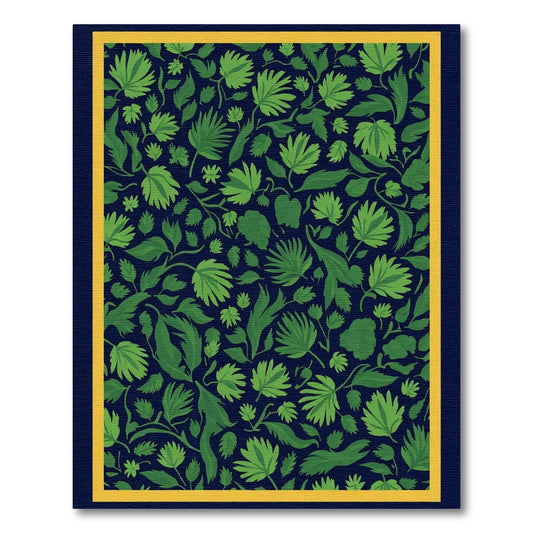 Verdant Vine Leaf Botanical Display Rug