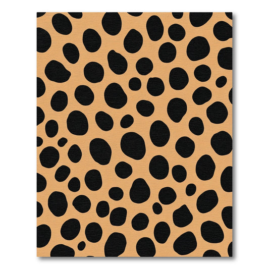 Tan Black Spotted Animal Hide Rug