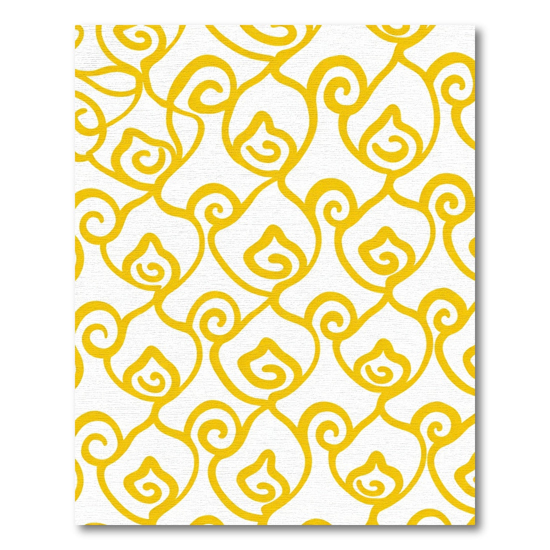 Golden Flame Swirl Arrangement Rug