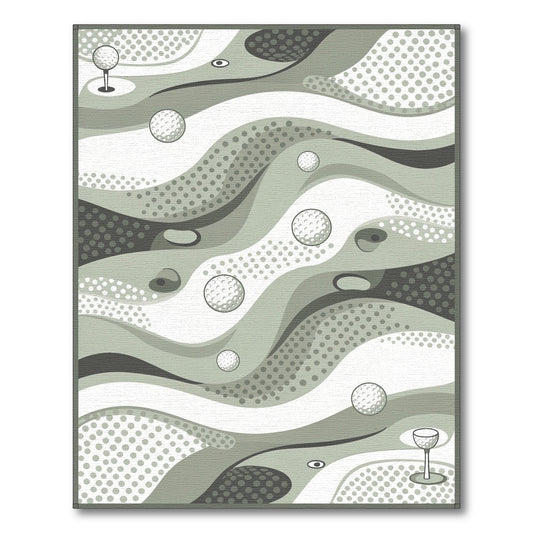 Abstract Golf Green Area Rug