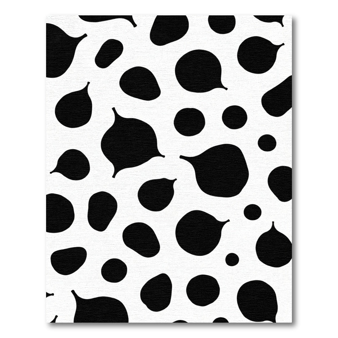 Black White Organic Blob Rug