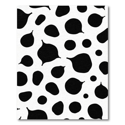 Black White Organic Blob Rug