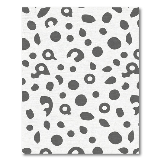 Monochromatic Dalmatian Spots Abstraction Rug