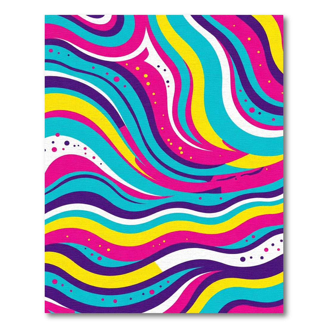Vibrant Swirls Yellow Pink Teal Rug