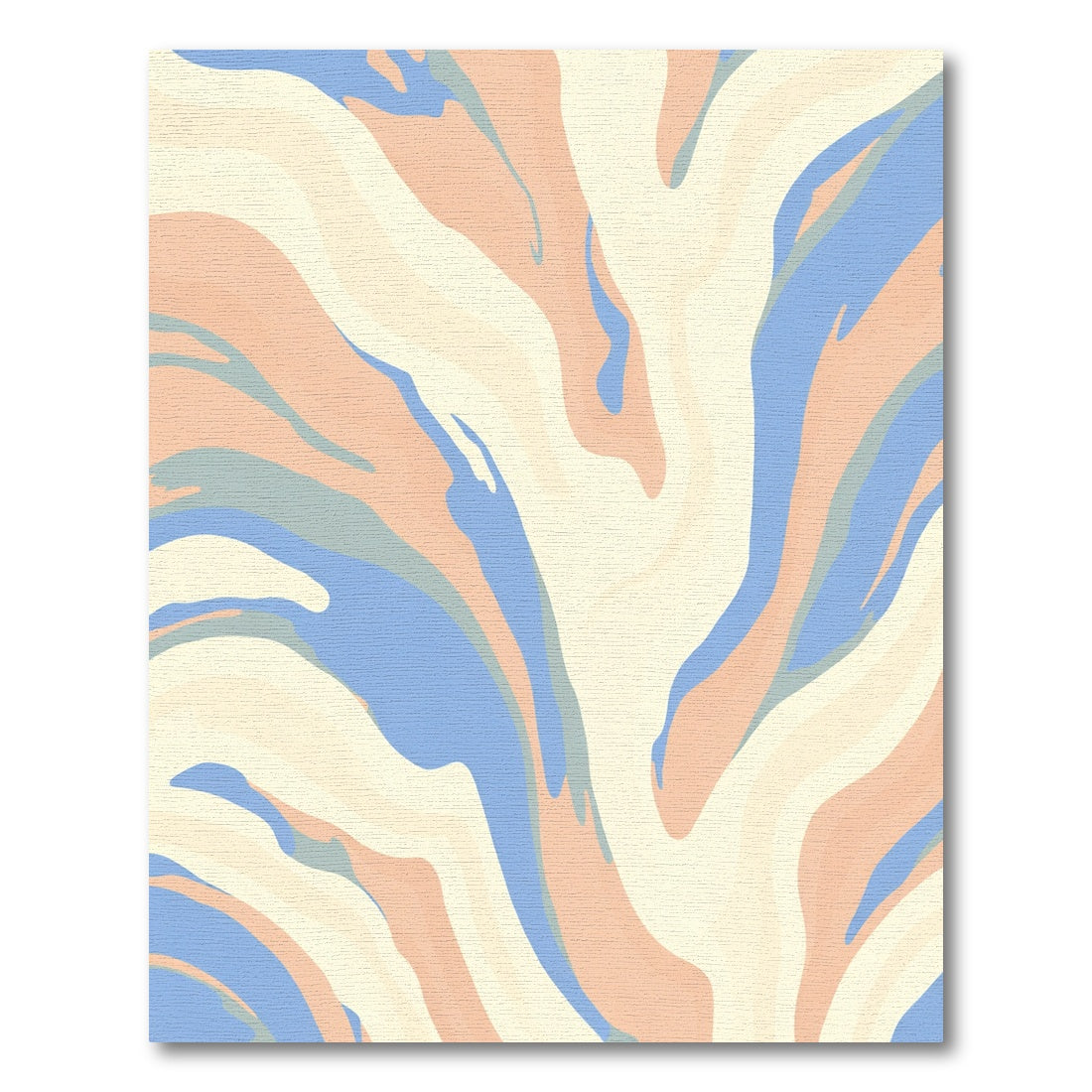 Pastel Swirls Fluid Wave Design Rug