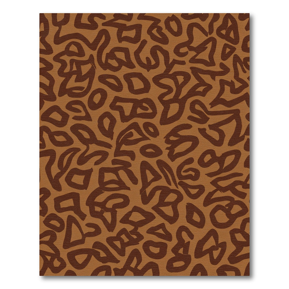 Expressive Brown Abstract Organic Shapes Rug