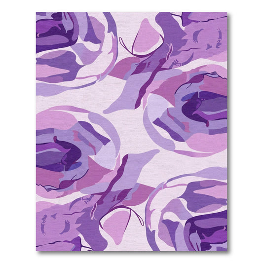 Purple Abstract Swirls Rug