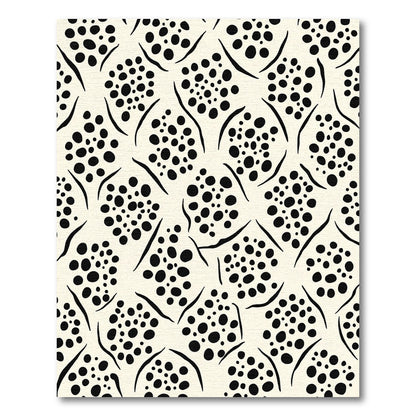 Black Dots Organic Abstract Rug
