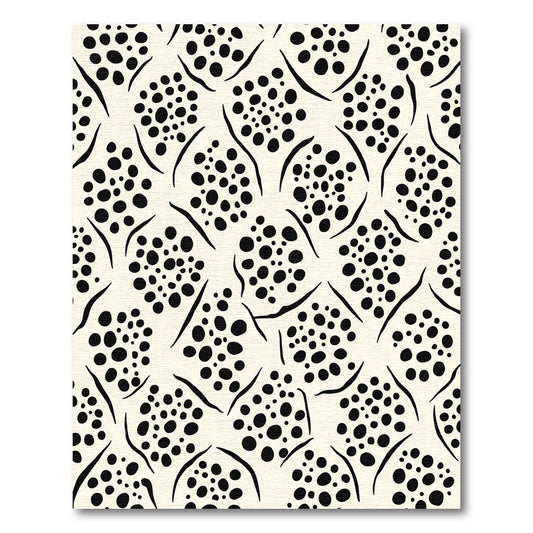 Black Dots Organic Abstract Rug