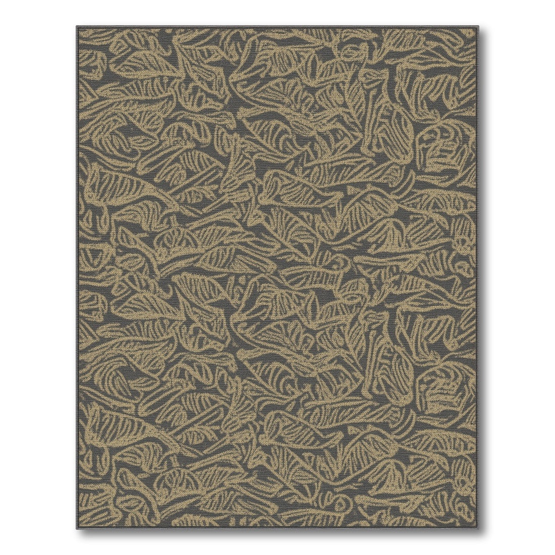 Gold Leaf Foliage Area Rug