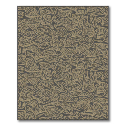 Gold Leaf Foliage Area Rug