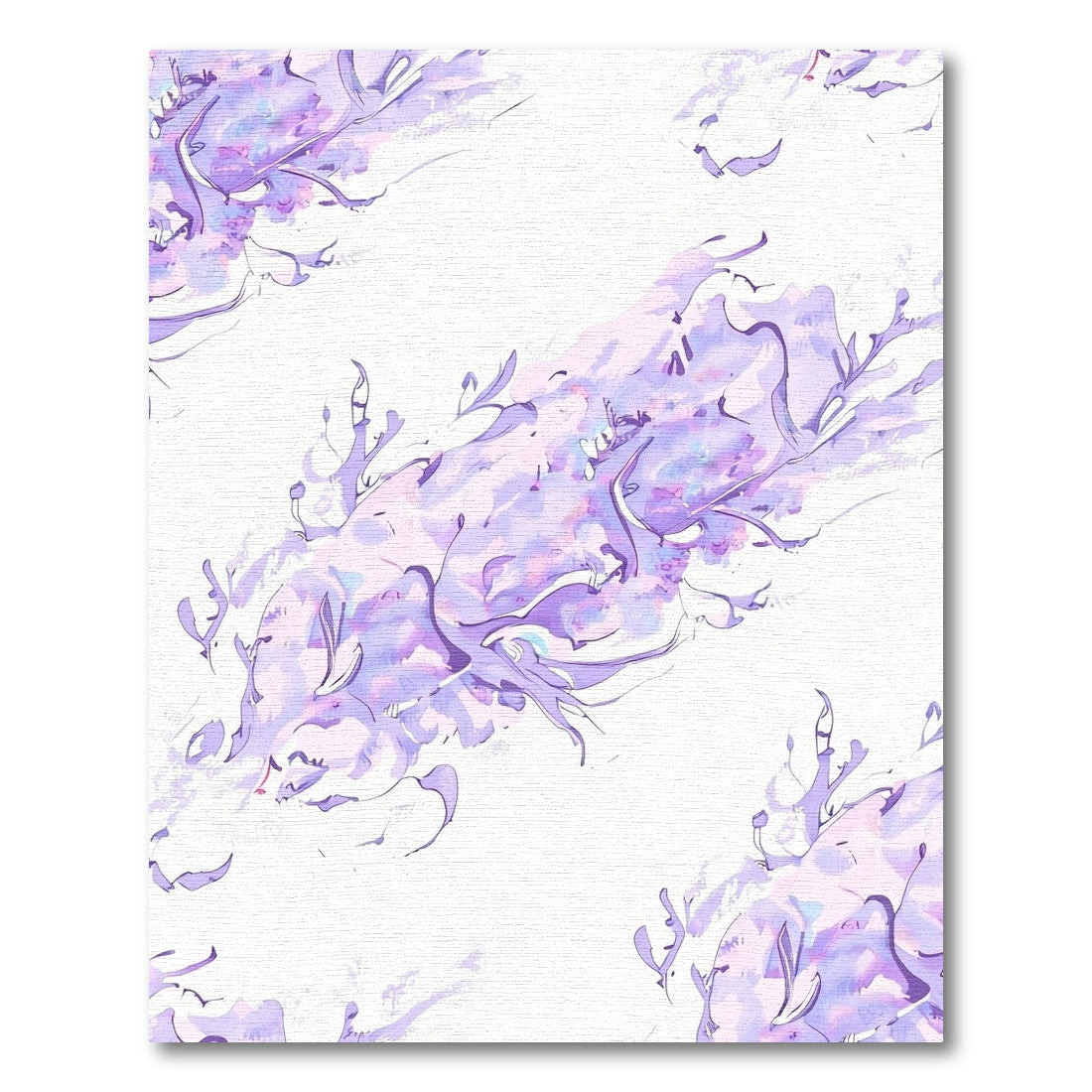 Lavender Swirl Watercolor Organic Bloom Rug