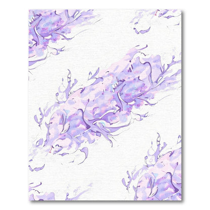 Lavender Swirl Watercolor Organic Bloom Rug