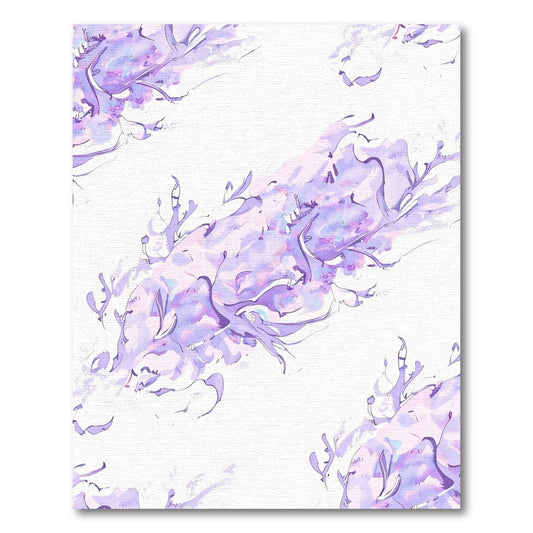 Lavender Swirl Watercolor Organic Bloom Rug