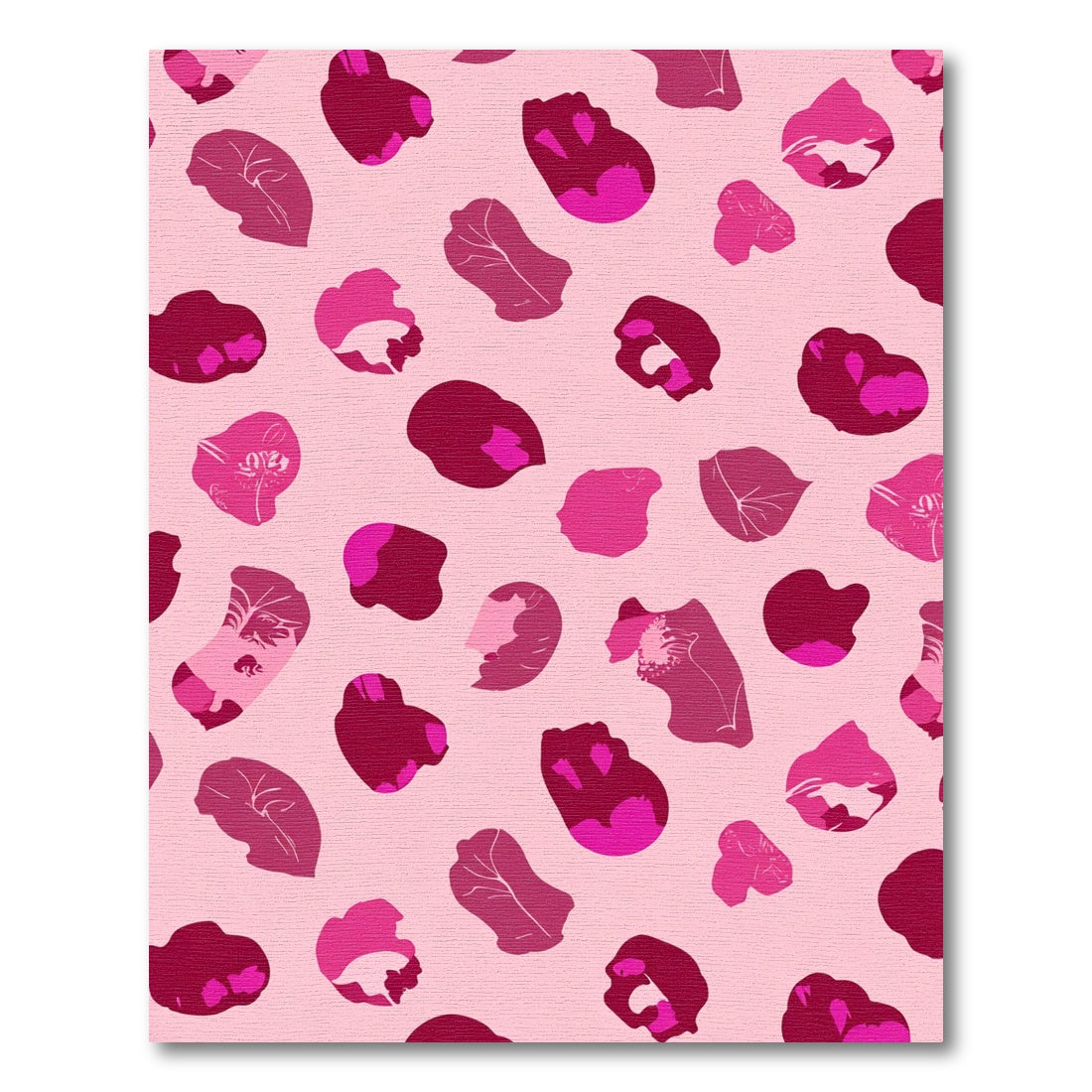 Crimson Pink Abstract Collage Rug