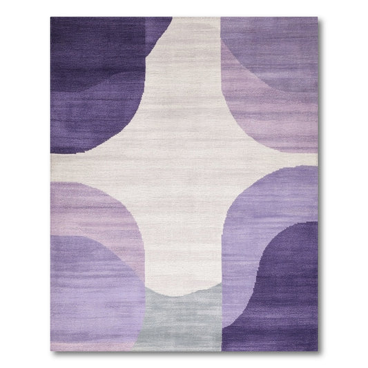 Abstract Area Purple Abstract Organic Area Rug