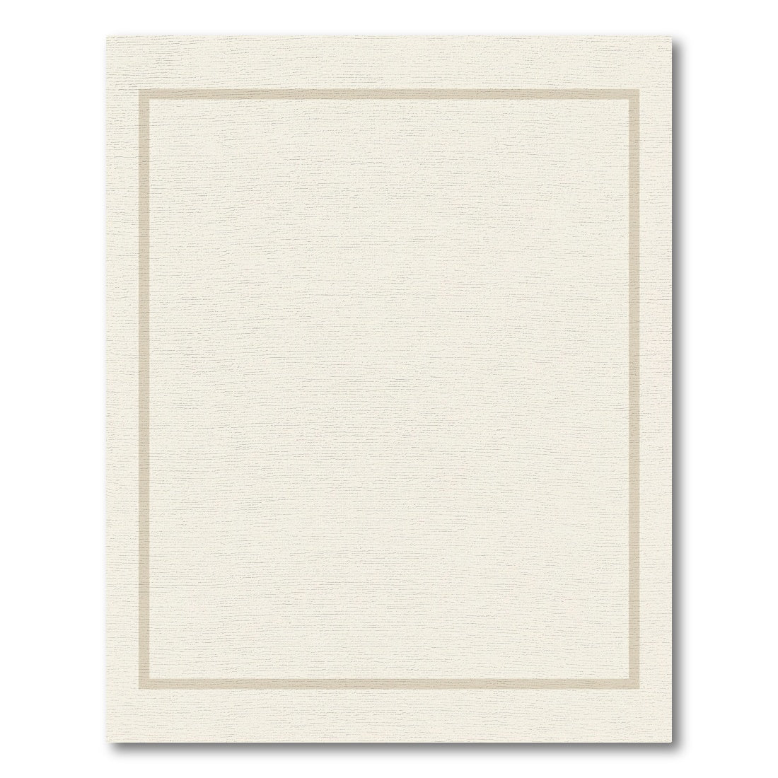Neutral Beige Minimalist Border Rug