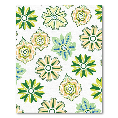 Green Yellow Floral Medley Harmony Rug