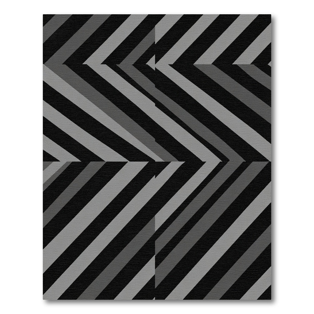 Monochromatic Chevron Stripe Rug