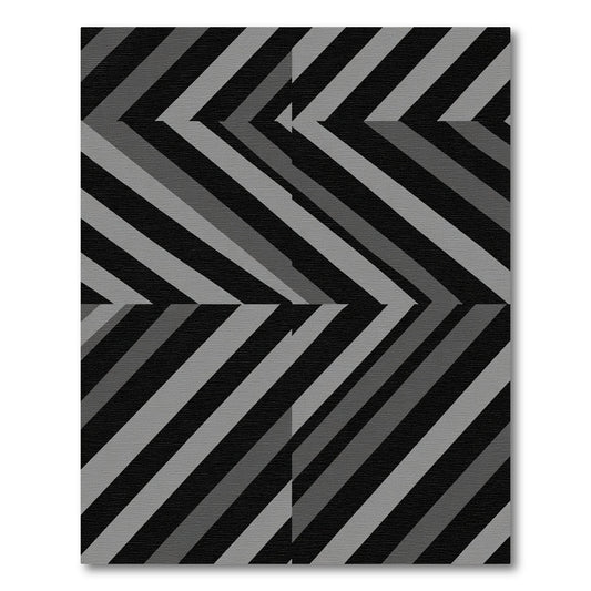 Monochromatic Chevron Stripe Rug