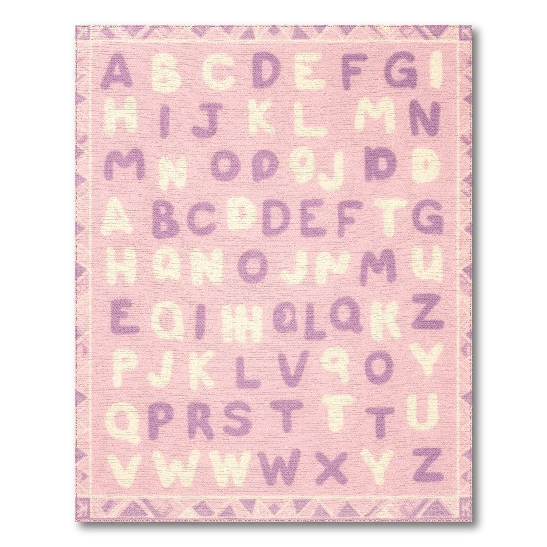 Purple Alphabet Kids Washable Area Rug