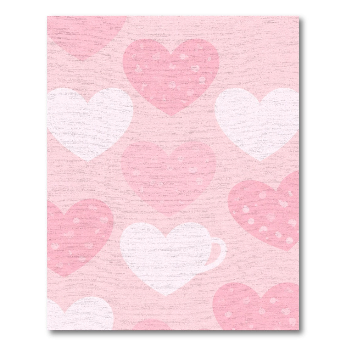 Sweet Pink Heart Cluster Rug