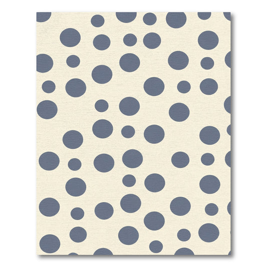 Denim Blue Scattered Circles Rug