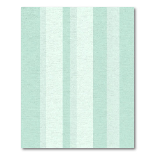 Soft Aqua Vertical Stripe Composition Rug