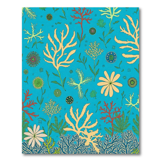 Ocean Coral Garden In Blue Rug