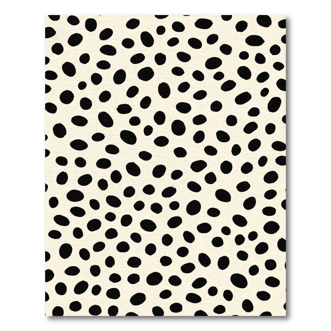 Cream Black Irregular Spots Rug