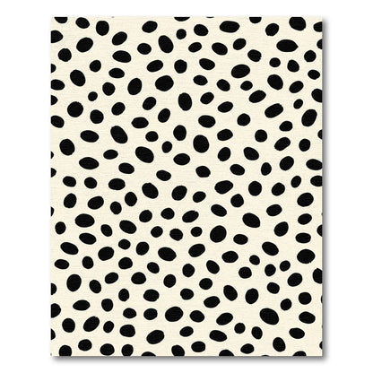 Cream Black Irregular Spots Rug