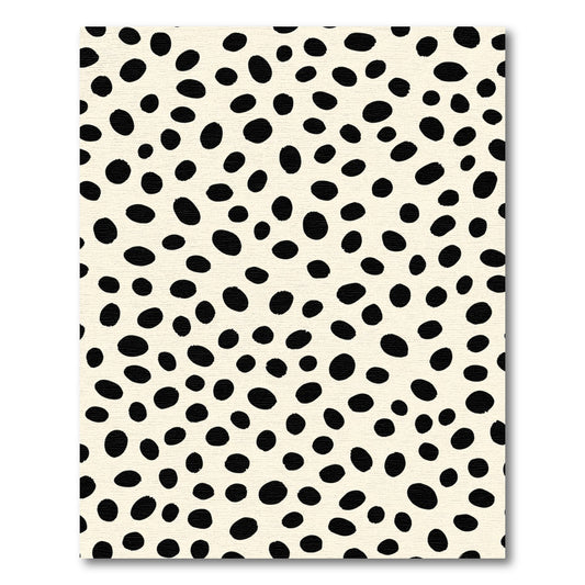 Cream Black Irregular Spots Rug