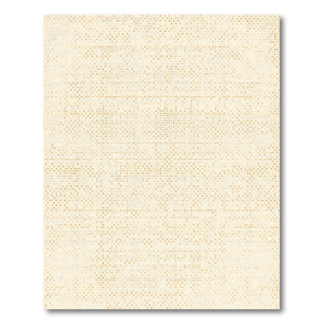 Neutral Tone Pixelated Grid Rug