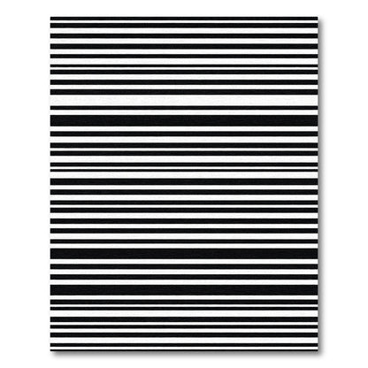 Bold Black White Horizontal Line Rug