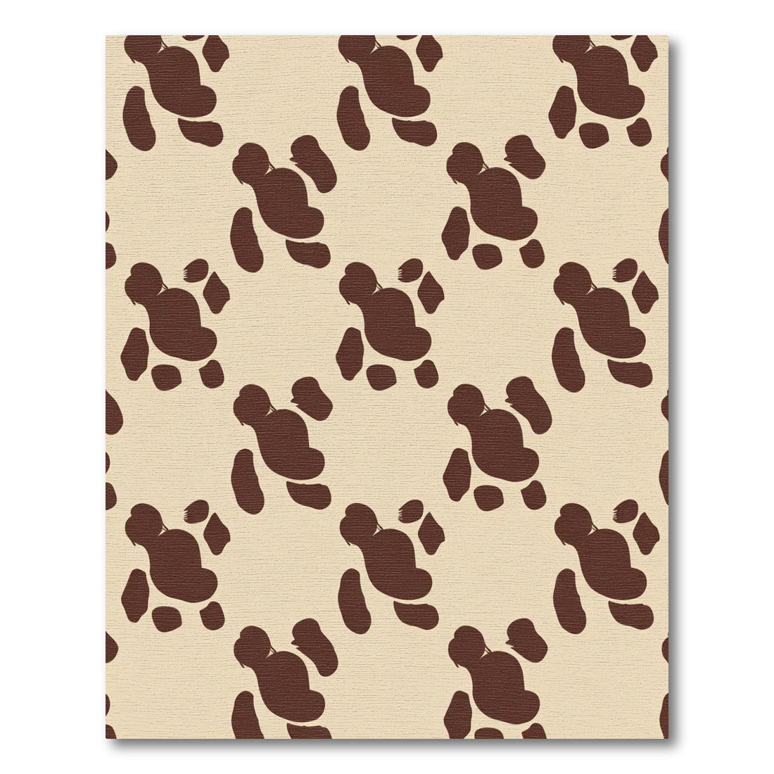 Brown Spotted Cream Abstract Shapes Rug