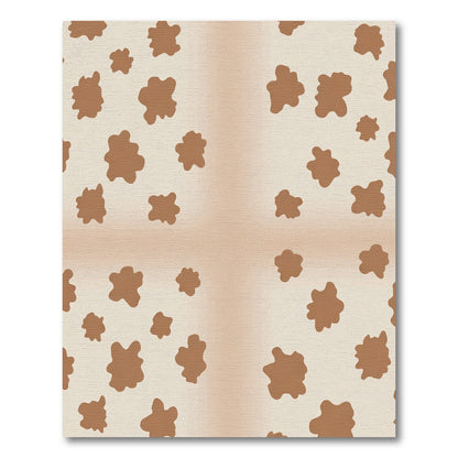 Rustic Brown Splatter Abstract Rug